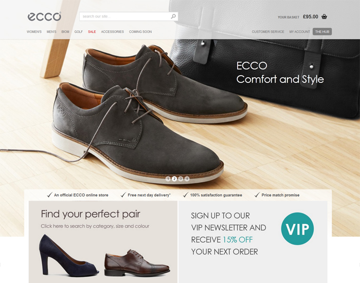 Ecco home page