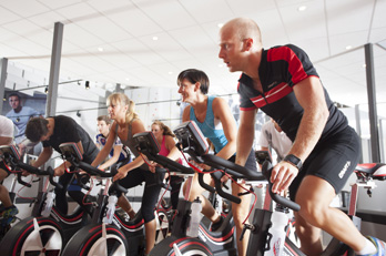 wattbikes in a studio gym