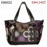 Coach Poppy Collection Handbag burgundy gray brown black