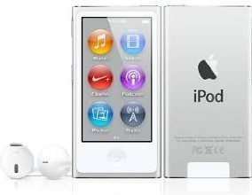 LATEST MODEL Apple Ipod Nano 7th Generation 16 GB Silver With Generic White Earpods and A USB Data Cable (Non Retail Packaged in a Brown Box)