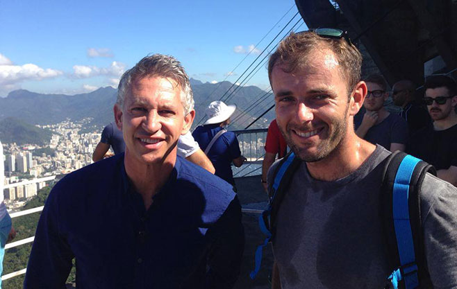 Dempsey with Gary Lineker