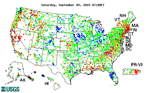 Go to USGS Current Water Data for the Nation.