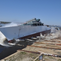 NIST MEP&#039;s client, VT Marine, launching a Navy ship