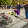 Secretary Pritzker laying a wreath at the Canadian War Memorial, extending her deepest sympathy for the loss of Canada&#039;s heroes.