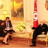 Secretary Penny Pritzker with Tunisia’s President Beji Caid Essebsi discussing the challenges and opportunities facing the country’s economy.