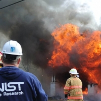 NIST Fire Protection Engineer Conducting an Experiment at the Spartanburg, S.C. Fire Department