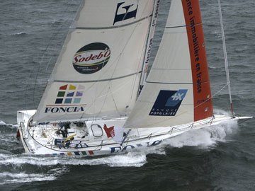 Foncia in action at the start of the race