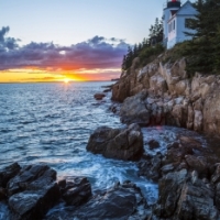 Bass Harbor Head Lighthouse at Sunset in Acadia National Park.  Photo:  Jeremy Stevens (www.sharetheexperience.org)