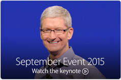September Event 2015. Watch the keynote.