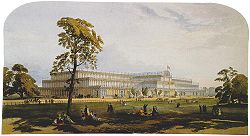 Crystal Palace from the northeast from Dickinson's Comprehensive Pictures of the Great Exhibition of 1851. 1854.jpg