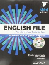 English file pre-intermediate Student's Book + Printed Workbook with Key + Online Skills Practice, 3 Edition (English File Third Edition)