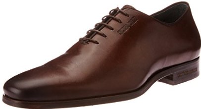 CR7 Cristiano Ronaldo Men's Tango Metal Blake One-cut Brown Leather Formal Shoes - 8 UK (01.05.01.03.01.02)