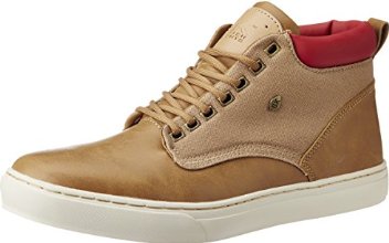 British Knights Men's Wood Cognac and Red Casual Sneakers - 10 UK (B35-3601-07)