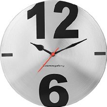 Cosmos Galaxy Big Time Steel Wall Clock (Silver/Black)