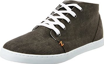 Hub Men's Frisco C6 Cl Black and White Canvas Sneakers - 10 UK (M27-02 C6-C01-01)