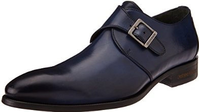 CR7 Cristiano Ronaldo Men's Tango Metal Blake Monk Navy Leather Formal Shoes - 7.5 UK (01.05.01.05.01.01)