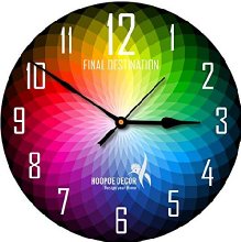 Hoopoe Decor Colour Wheel Trendy Designer Wall Clock