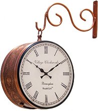 RoyalsCart Double Sided Railway Station/Platform Analog Wall Clock