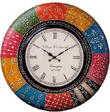 RoyalsCart Village Clockworks Boistrous Colors Analog Wall Clock