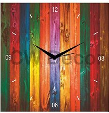 Creative Width Rainbow Shades 1 Wall Clock - Multicolur