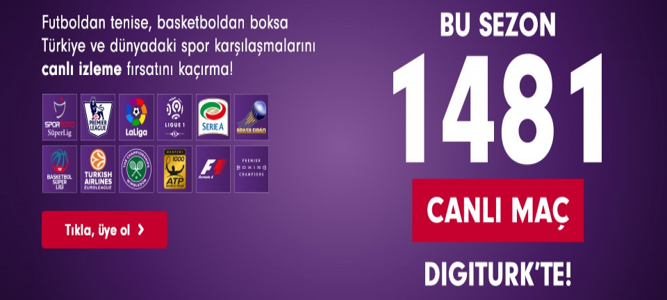 Bu sezon 1481 Canlı Maç Digiturkte