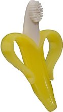 Baby Banana Brush Mordedera-Cepillo Dental Suave y Flexible, amarillo/blanco