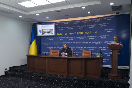 Pavlo Petrenko during a press-conference at the Cabinet of Ministers of Ukraine spoke about informational electronic interaction. October 16, 2015