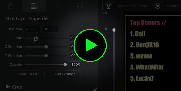 configure widget video play button