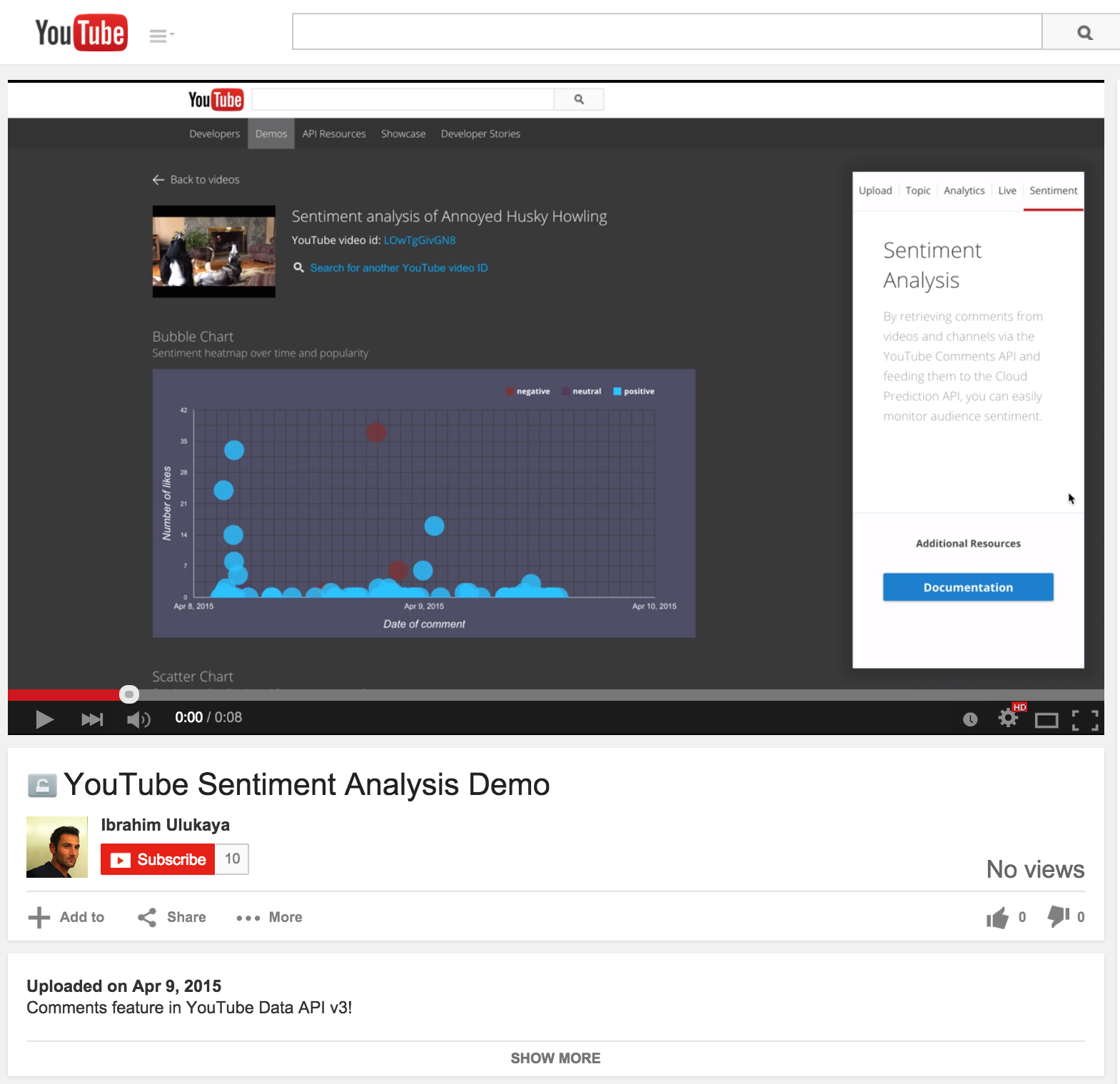 YouTube Sentiment Analysis Demo