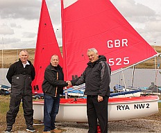 Left to right Warren Price (RYA Sailability North Development Officer), Keith Roberts (President Bolton SC), Michael Moore (Chai