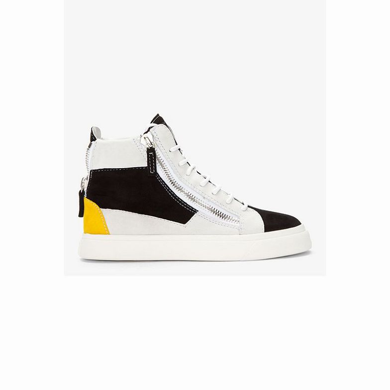 Giuseppe Zanotti High Top Sneakers White Black Yellow