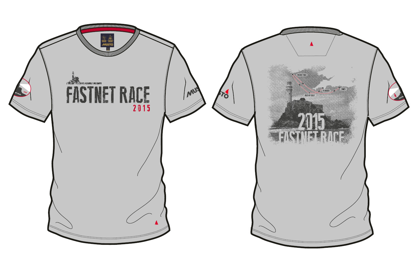 Fastnet Crew-T-Shirt Platinum by MUSTO