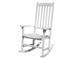 Merry Garden Traditional Rocking Chair, White