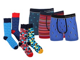 Unsimply Stitched Socks & Boxer Trunks