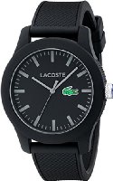 Lacoste Men's 2010766-12.12 Black Watch with Textured Band