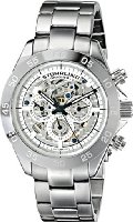 Stuhrling Original Men's 487.01 Symphony Elite Automatic Skeleton Multifunction Stainless Steel Watch