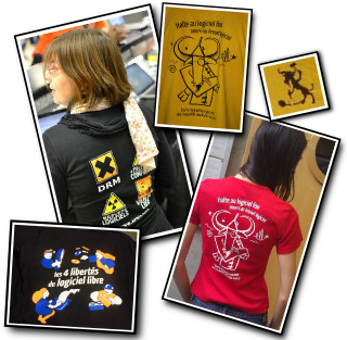 Photo montage avec des t-shirts April