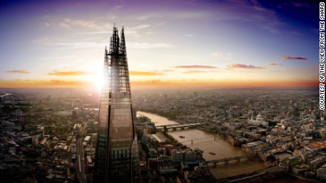 The Shard - depicted here at sunset - towers over London&#39;s skyline. The 306m building could be a sign of what is to come - more than 430 new tall buildings are currently in various stages of planning for London.