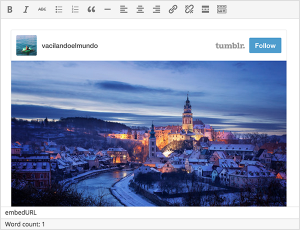 Exemplo Tumbr.com oEmbed