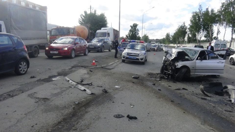 Пьяный водитель устроил аварию из пяти машин Фото: ГИБДД Свердловской области