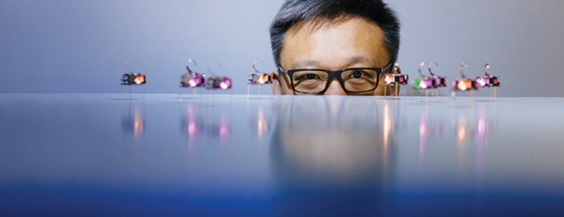 Wendell Lim posing with nano robots