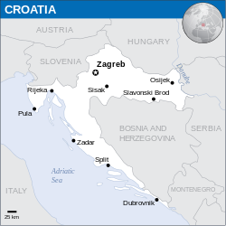 Location of Croatia