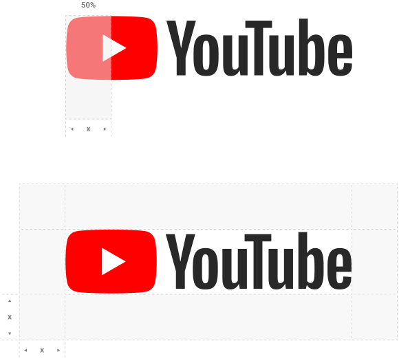 YouTube logo, full color, on a light backround