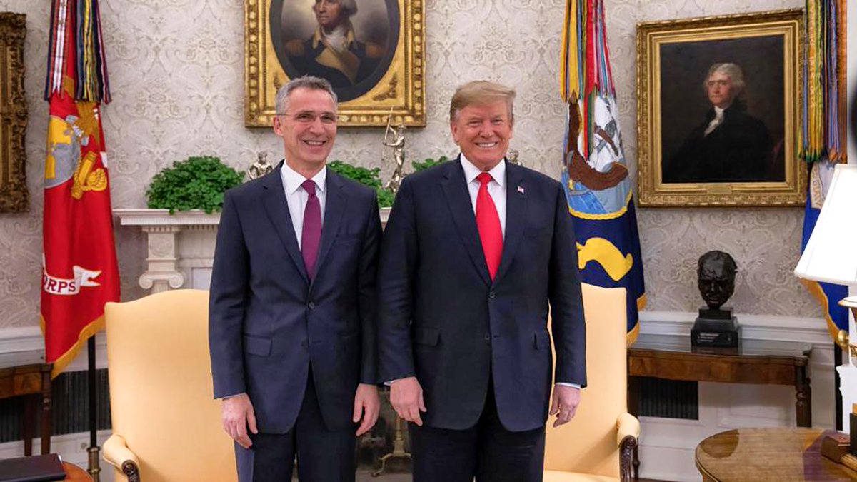 NATO Secretary General Jens Stoltenberg and POTUS, Donald Trump.