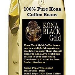 100% Pure Kona Coffee Beans Kona Black Gold Dark Roast