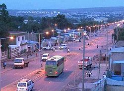 Main street in Jijiga's Laanta Hawada neighborhood