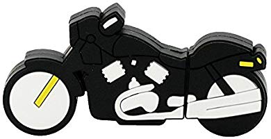 32GB USB Flash Drive Cool Racing Moto Motorcycle Shape 32G Memory Stick U Disk - Black