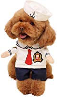 NACOCO Dog Sailor Costumes Navy Suit with Hat Halloween Christmas Pet Costumes for Puppy and Cat