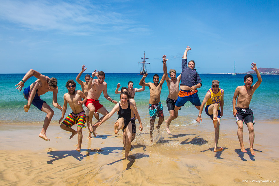 The crew of Atyla stopping off for some fun sailing from Sines, Portugal, to Las Palmas, Spain.