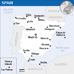 Location of Spain